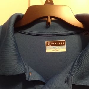 PGA Tour Airflux Men's Blue Golf Polo Size XXL